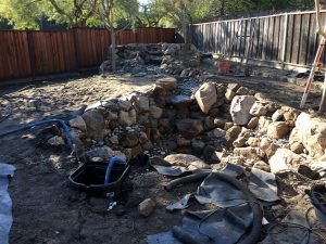 During build of aquascape water fall and koi pond with stream los gatos ca - why choose a licensed pond contractor