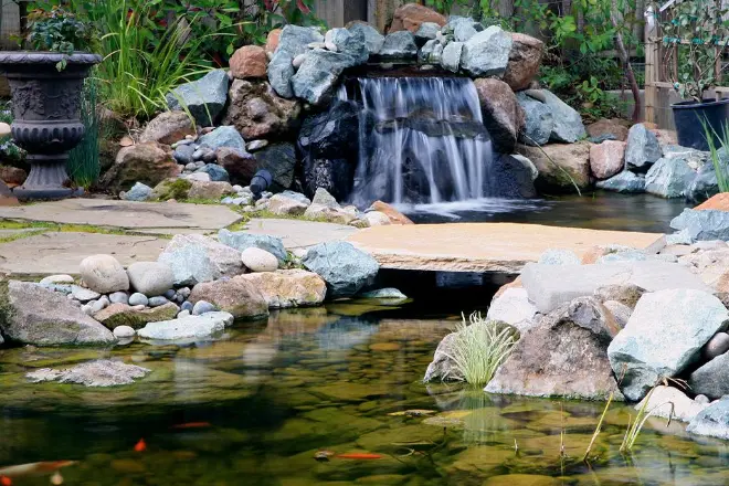 koi pond after a cleaning - pond cleaning checklist